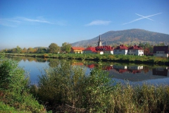 Rzeka Soła - panorama Porąbki